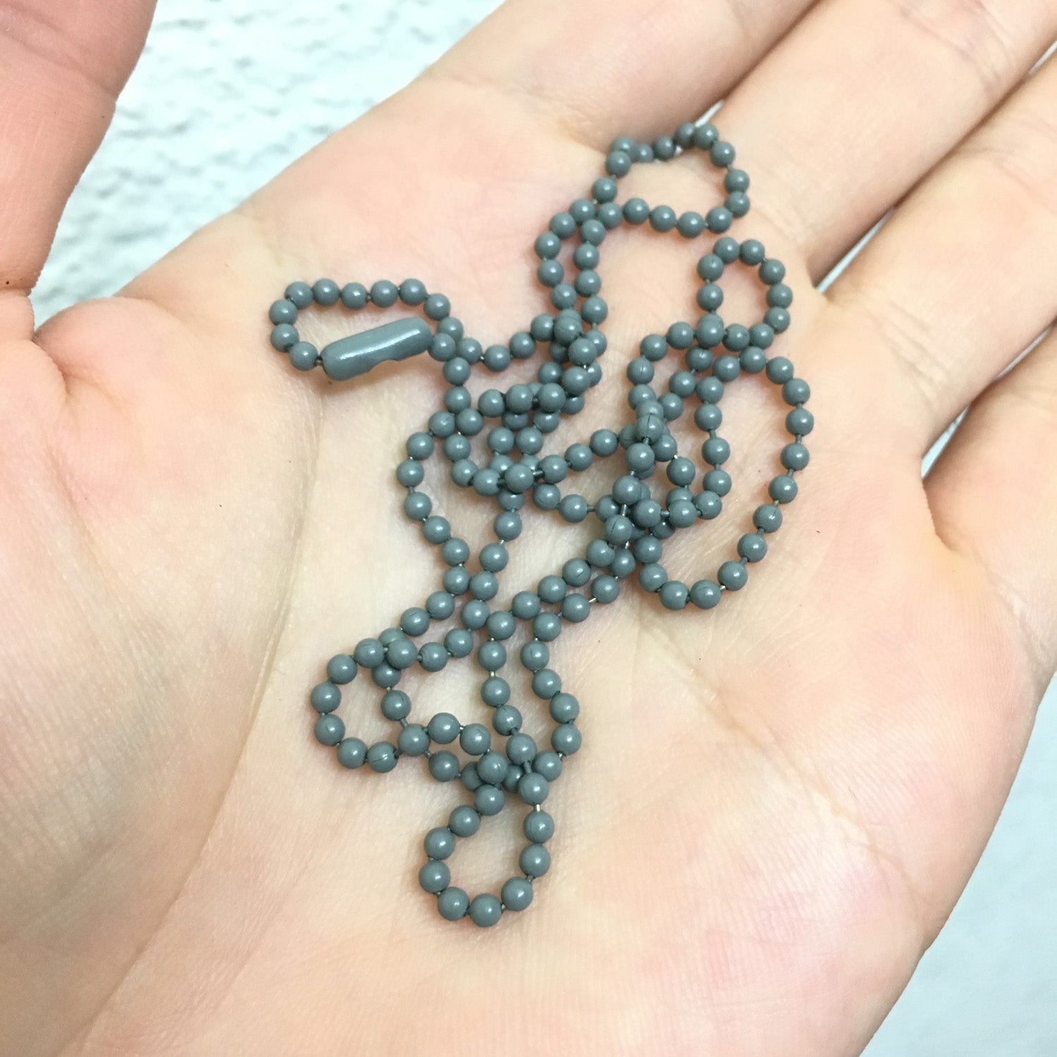 STAINLESS STEEL BALL CHAIN NECKLACE - URBAN GRAY