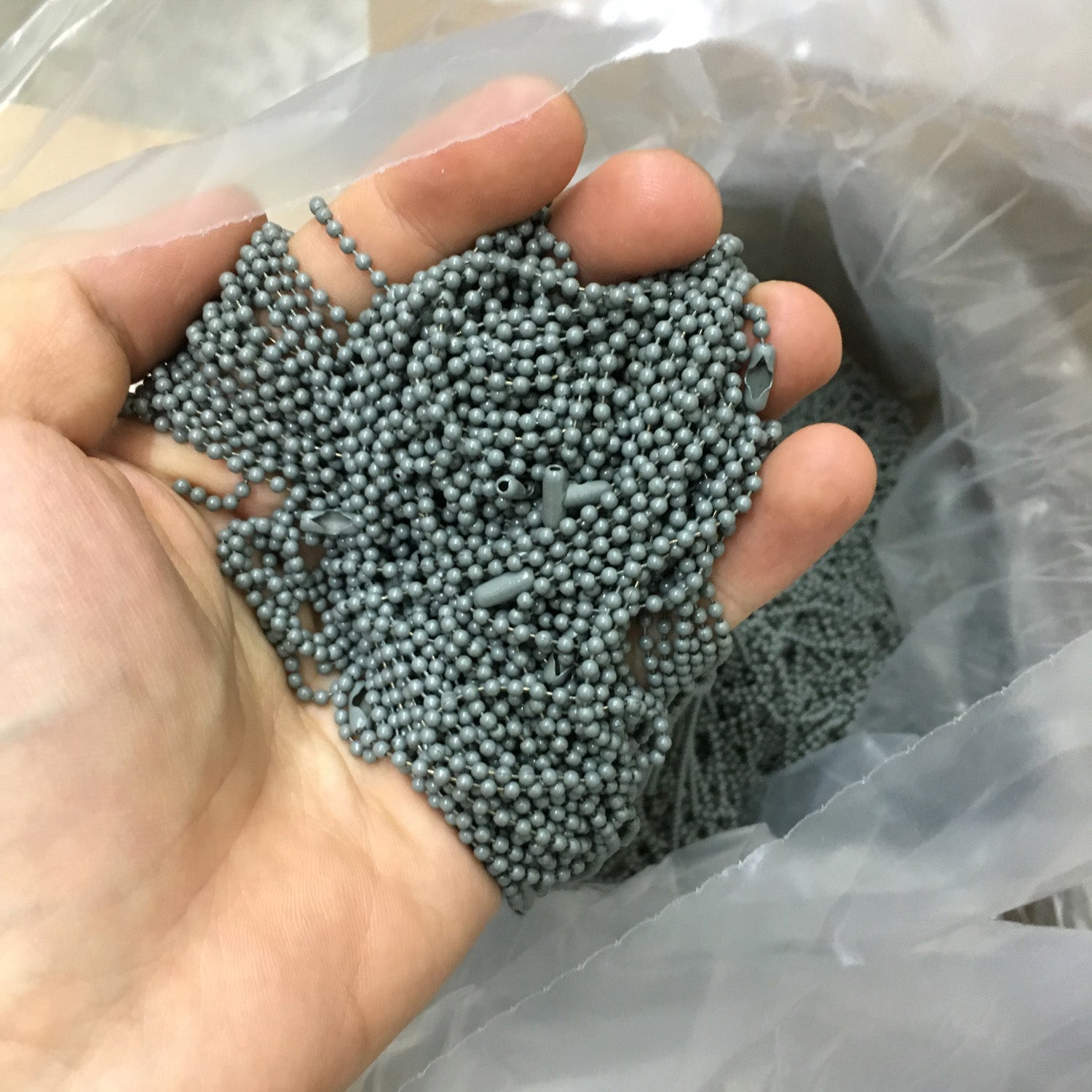 STAINLESS STEEL BALL CHAIN NECKLACE - URBAN GRAY