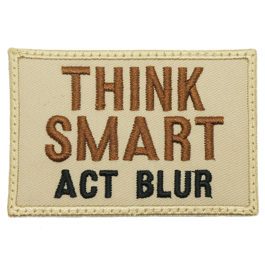 THINK SMART ACT BLUR PATCH - KHAKI