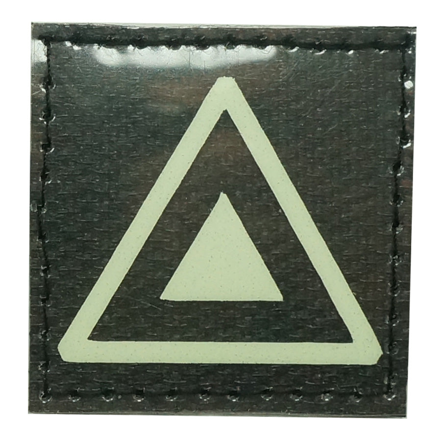 DOUBLE TRIANGLE GITD PATCH - GLOW IN THE DARK