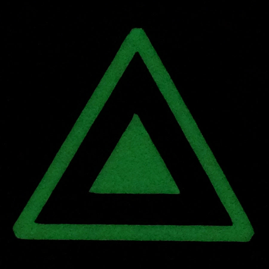 DOUBLE TRIANGLE GITD PATCH - GLOW IN THE DARK