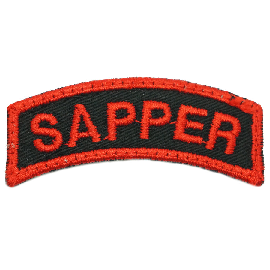 US SAPPER TAB - BLACK RED