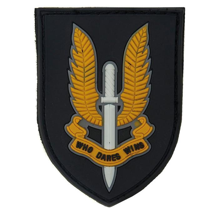 SAS WHO DARES WIN PVC PATCH - BLACK