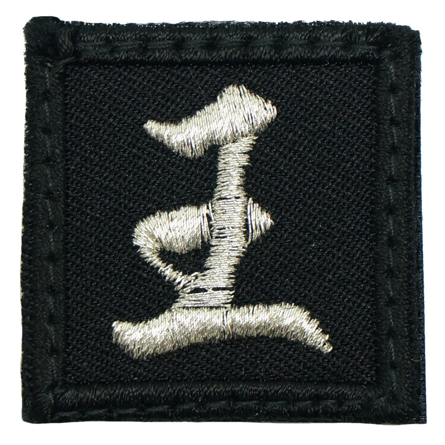 MINI WANG PATCH - BLACK SILVER