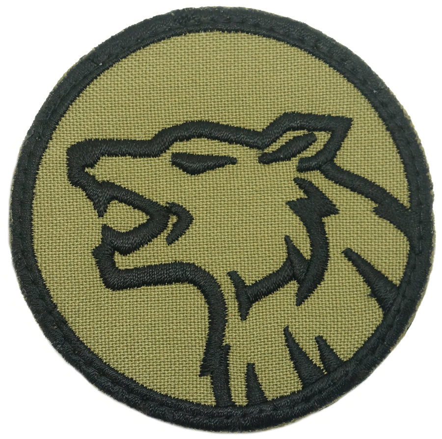 WOLF HEAD PATCH - OLIVE GREEN