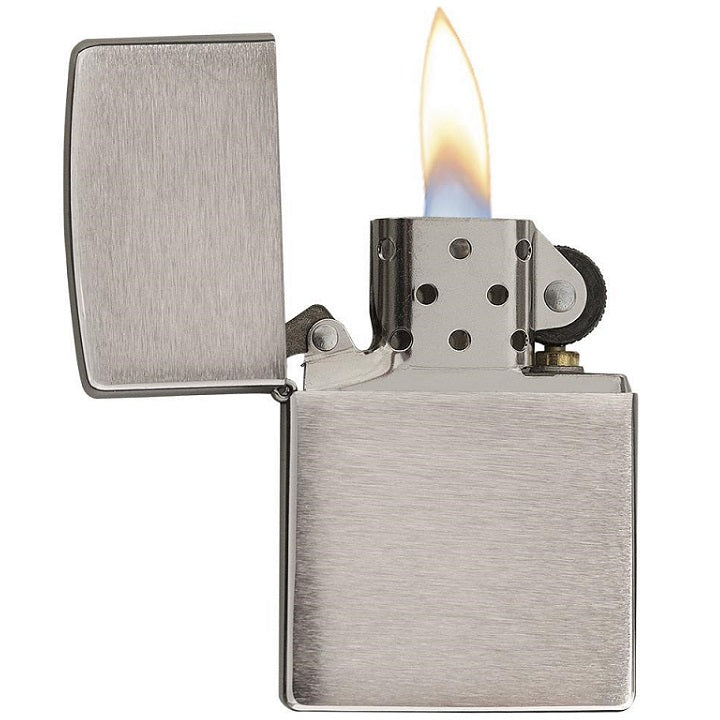 ZIPPO BRUSH CHROME ARMOR HEAVY WALL