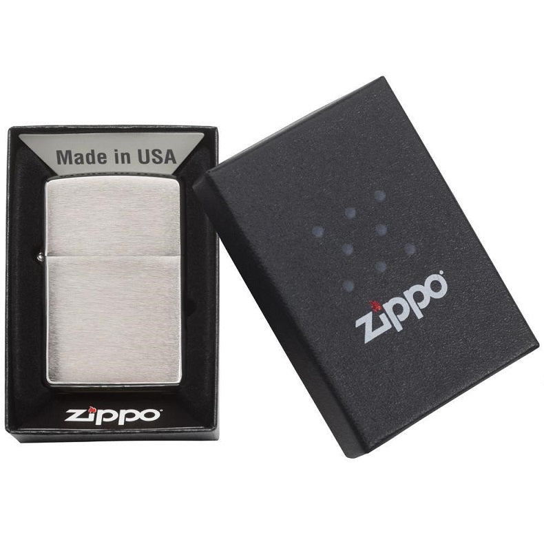 ZIPPO BRUSH CHROME ARMOR HEAVY WALL