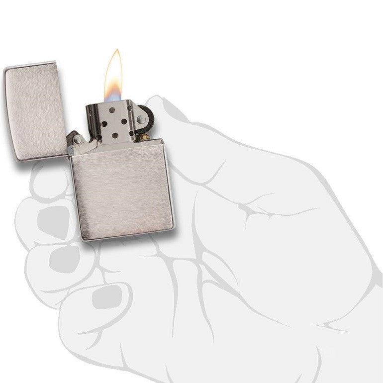 ZIPPO BRUSH CHROME