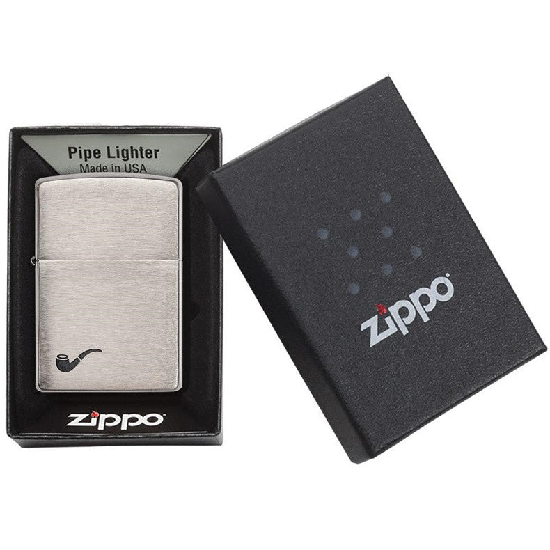 ZIPPO BRUSH CHROME PIPE