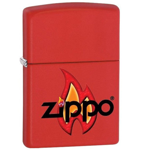 ZIPPO FLAME MATTE RED