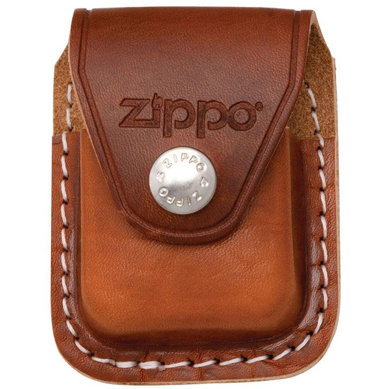 ZIPPO LEATHER LIGHTER CASE - CLIP - BROWN