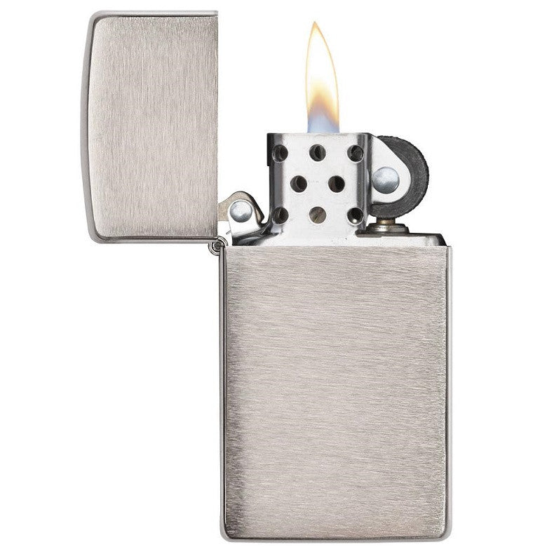 ZIPPO SLIM BRUSH CHROME