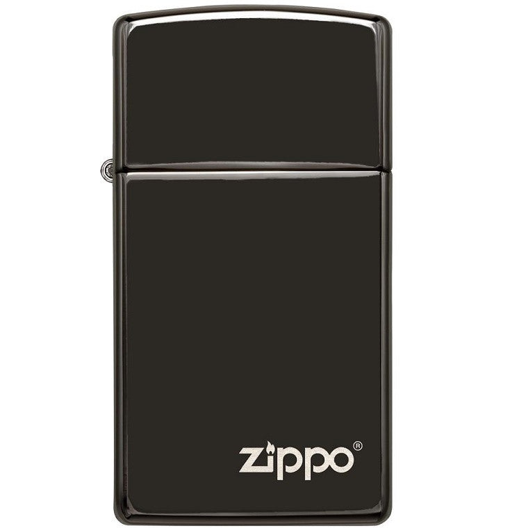 ZIPPO SLIM EBONY WITH ZIPPO LOGO