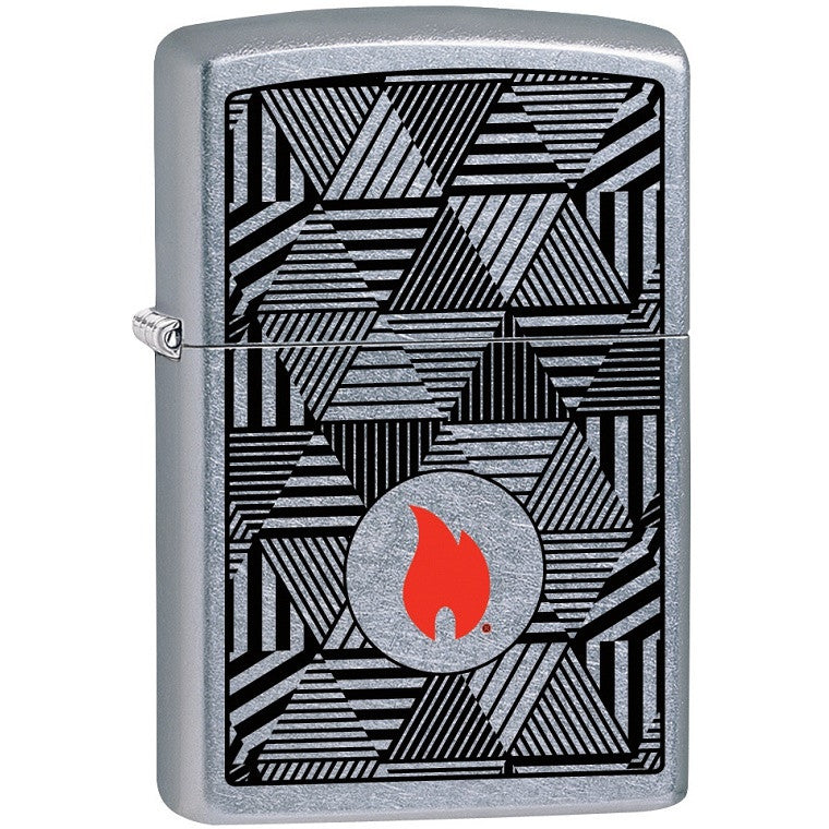 ZIPPO TRIANGLES STREET CHROME