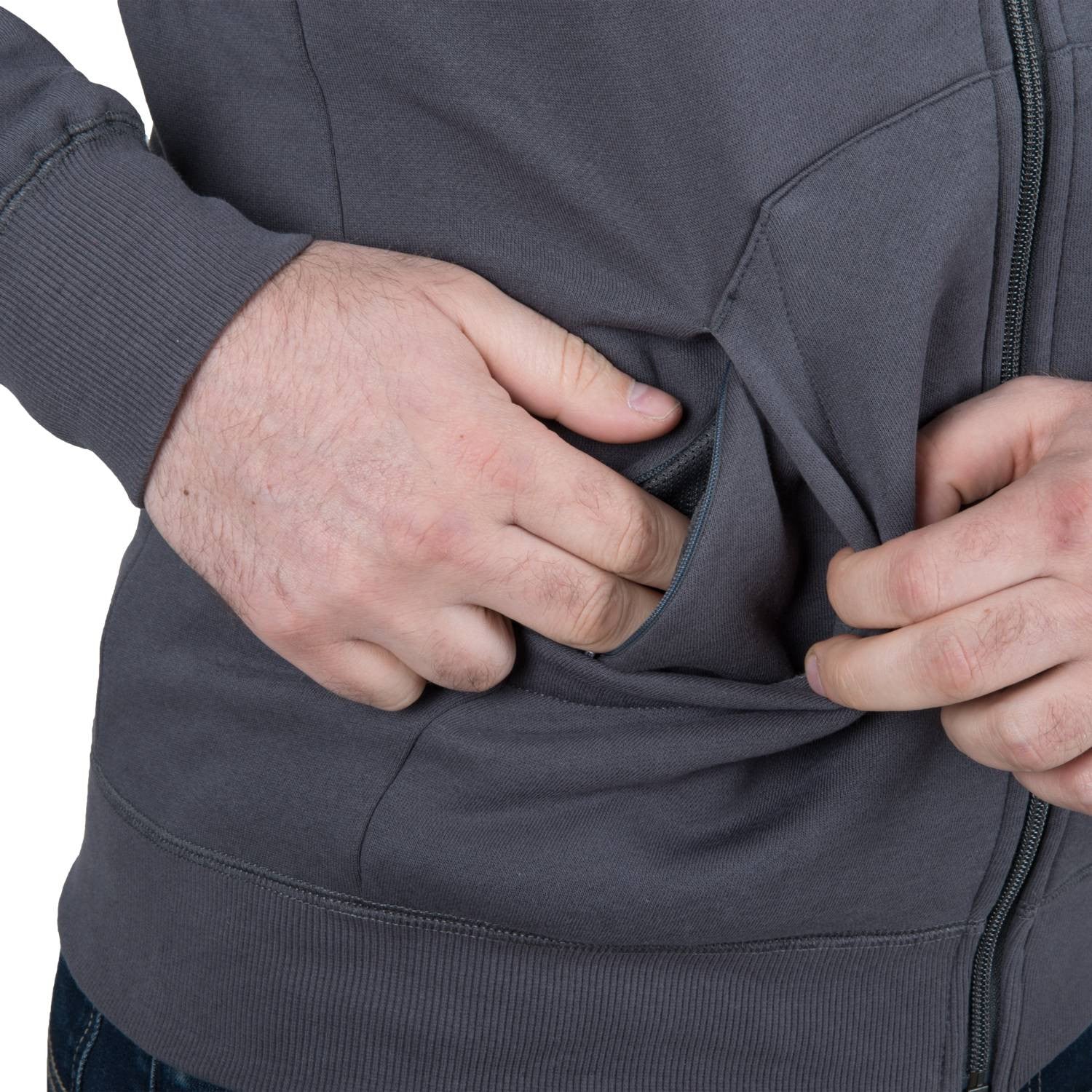 HELIKON-TEX URBAN TACTICAL HOODIE LITE - FULLZIP (BLACK)