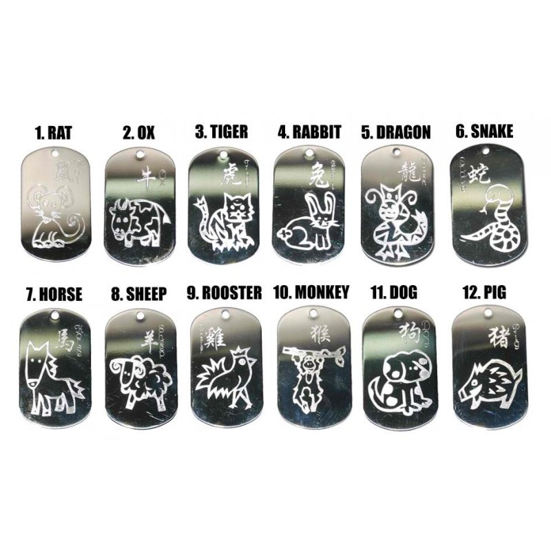 CHINESE ZODIAC DOG TAG (US MILITARY STYLE) - Hock Gift Shop | Army Online Store in Singapore