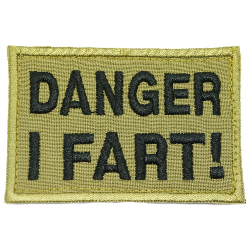DANGER I FART PATCH - OLIVE GREEN