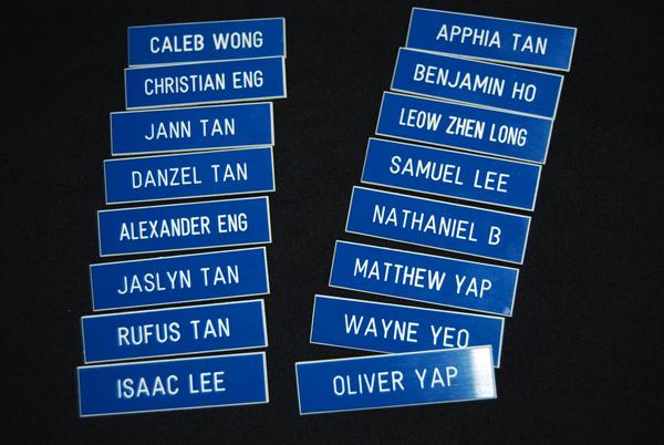 PLASTIC NAME TAG - 1 LINE
