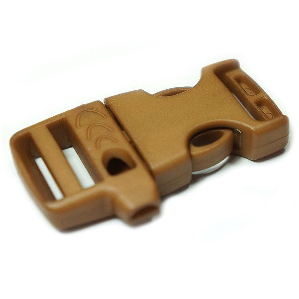 EMERGENCY SURVIVAL WHISTLE BUCKLE - BROWN