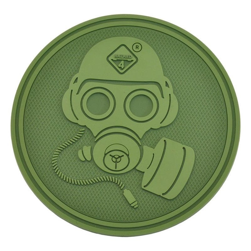 HAZARD 4 GAS MASK PATCH PVC - OD GREEN