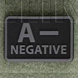 HELIKON-TEX PVC BLOOD PATCH - A NEG - BLACK - Hock Gift Shop | Army Online Store in Singapore