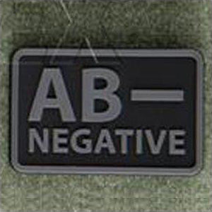 HELIKON-TEX PVC BLOOD PATCH - AB NEG - BLACK - Hock Gift Shop | Army Online Store in Singapore