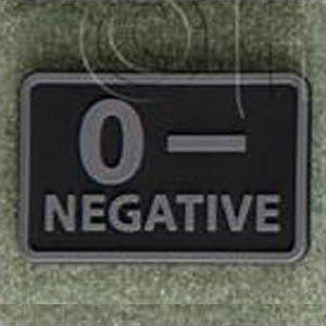 HELIKON-TEX PVC BLOOD PATCH - O NEG - BLACK - Hock Gift Shop | Army Online Store in Singapore