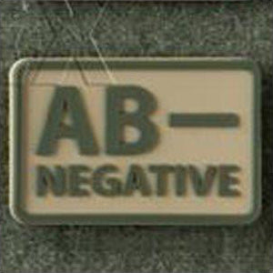 HELIKON-TEX PVC BLOOD PATCH - AB NEG - KHAKI - Hock Gift Shop | Army Online Store in Singapore