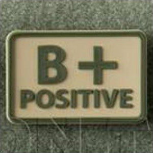 HELIKON-TEX PVC BLOOD PATCH - B POS - KHAKI - Hock Gift Shop | Army Online Store in Singapore