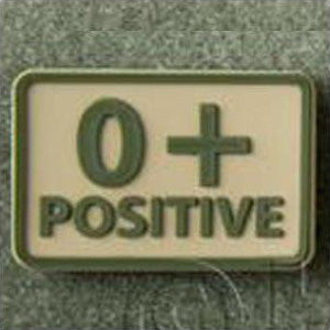 HELIKON-TEX PVC BLOOD PATCH - O POS - KHAKI - Hock Gift Shop | Army Online Store in Singapore