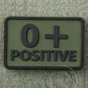 HELIKON-TEX PVC BLOOD PATCH - O POS - OLIVE GREEN - Hock Gift Shop | Army Online Store in Singapore