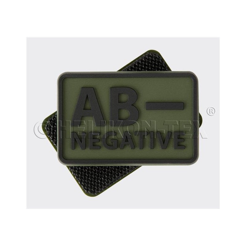HELIKON-TEX PVC BLOOD PATCH - AB NEG - OLIVE GREEN - Hock Gift Shop | Army Online Store in Singapore