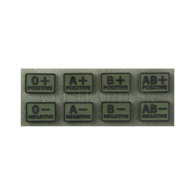 HELIKON-TEX PVC BLOOD PATCH - AB POS - OLIVE GREEN - Hock Gift Shop | Army Online Store in Singapore