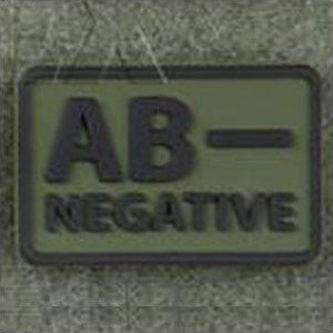 HELIKON-TEX PVC BLOOD PATCH - AB NEG - OLIVE GREEN - Hock Gift Shop | Army Online Store in Singapore