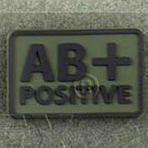 HELIKON-TEX PVC BLOOD PATCH - AB POS - OLIVE GREEN - Hock Gift Shop | Army Online Store in Singapore