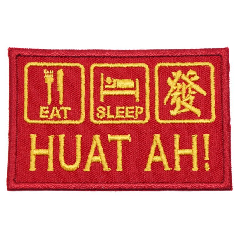 EAT . SLEEP . HUAT AH - RED