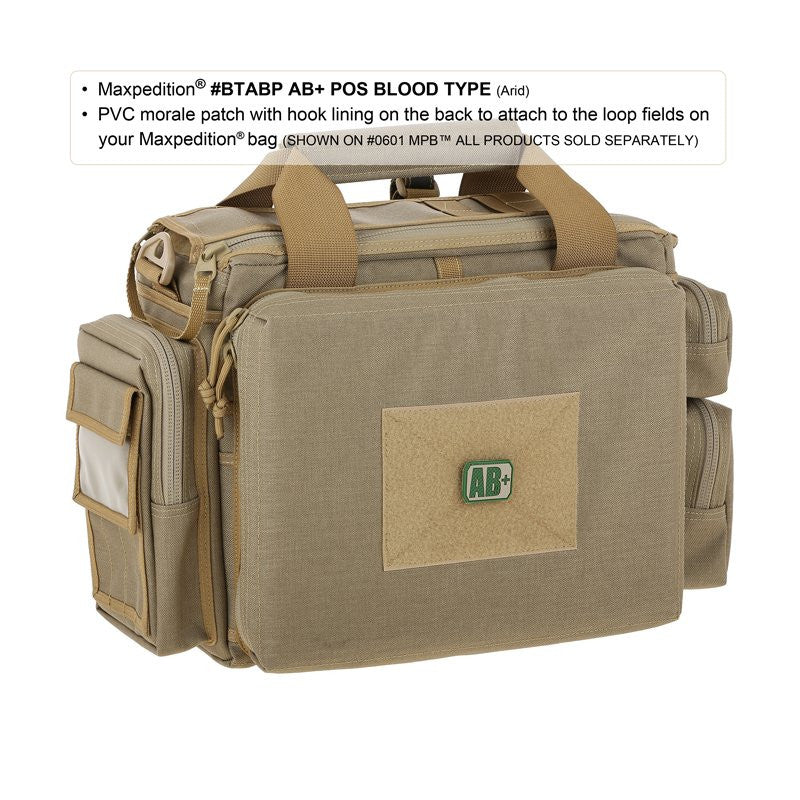 MAXPEDITION AB+ POS BLOOD TYPE PATCH - GLOW - Hock Gift Shop | Army Online Store in Singapore