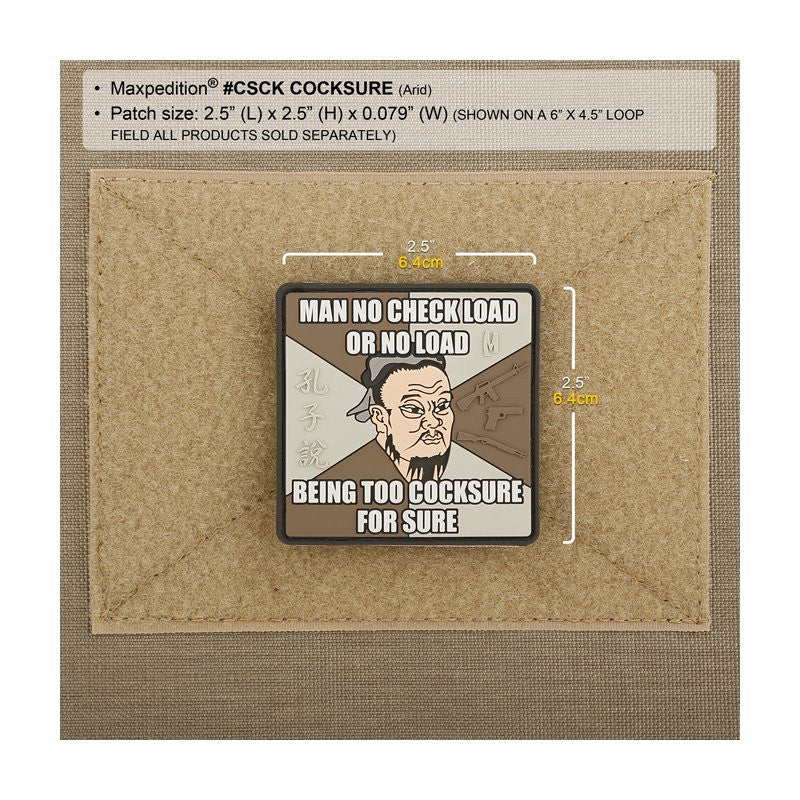 MAXPEDITION COCKSURE PATCH - ARID - Hock Gift Shop | Army Online Store in Singapore