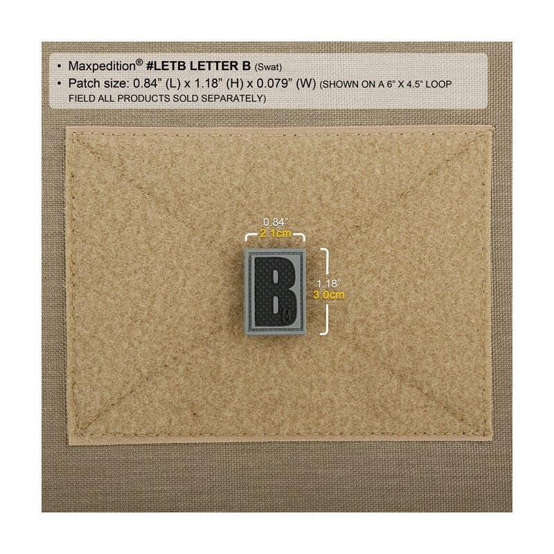 MAXPEDITION LETTER B PATCH - ARID - Hock Gift Shop | Army Online Store in Singapore