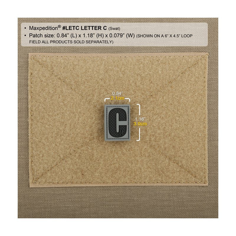 MAXPEDITION LETTER C PATCH - SWAT - Hock Gift Shop | Army Online Store in Singapore