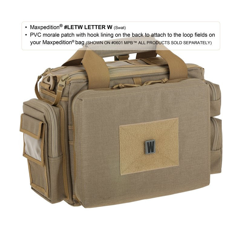 MAXPEDITION LETTER W PATCH - SWAT - Hock Gift Shop | Army Online Store in Singapore