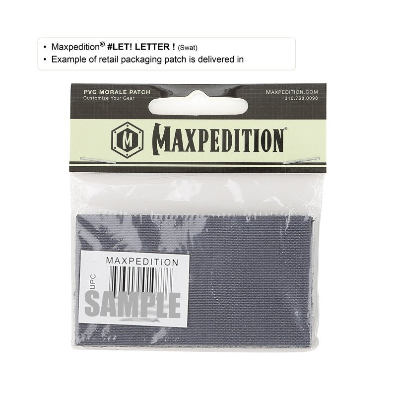 MAXPEDITION LETTER W PATCH - SWAT - Hock Gift Shop | Army Online Store in Singapore