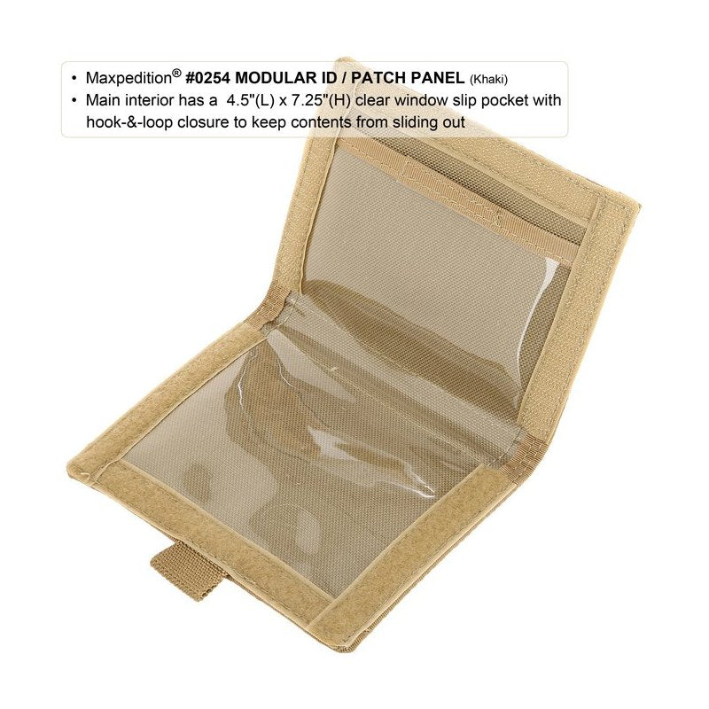 MAXPEDITION MODULAR ID/PATCH PANEL - KHAKI