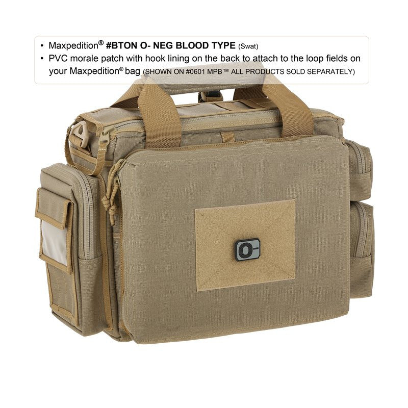 MAXPEDITION O- NEG BLOOD TYPE PATCH - SWAT