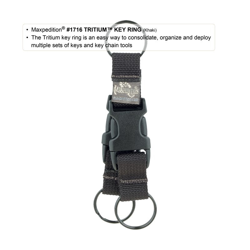 MAXPEDITION TRITIUM KEY RING - BLACK