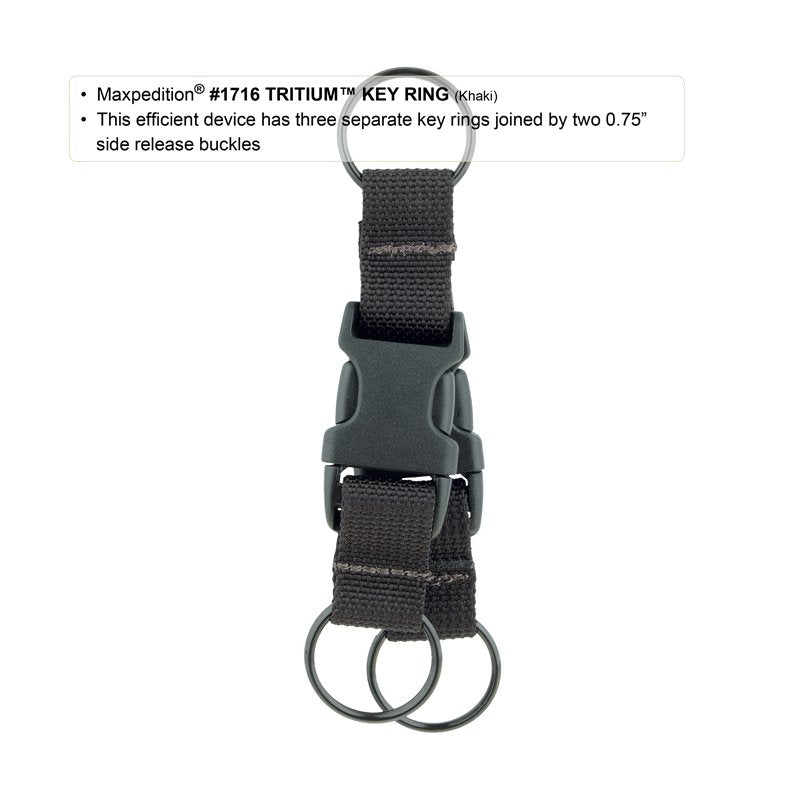 MAXPEDITION TRITIUM KEY RING - BLACK