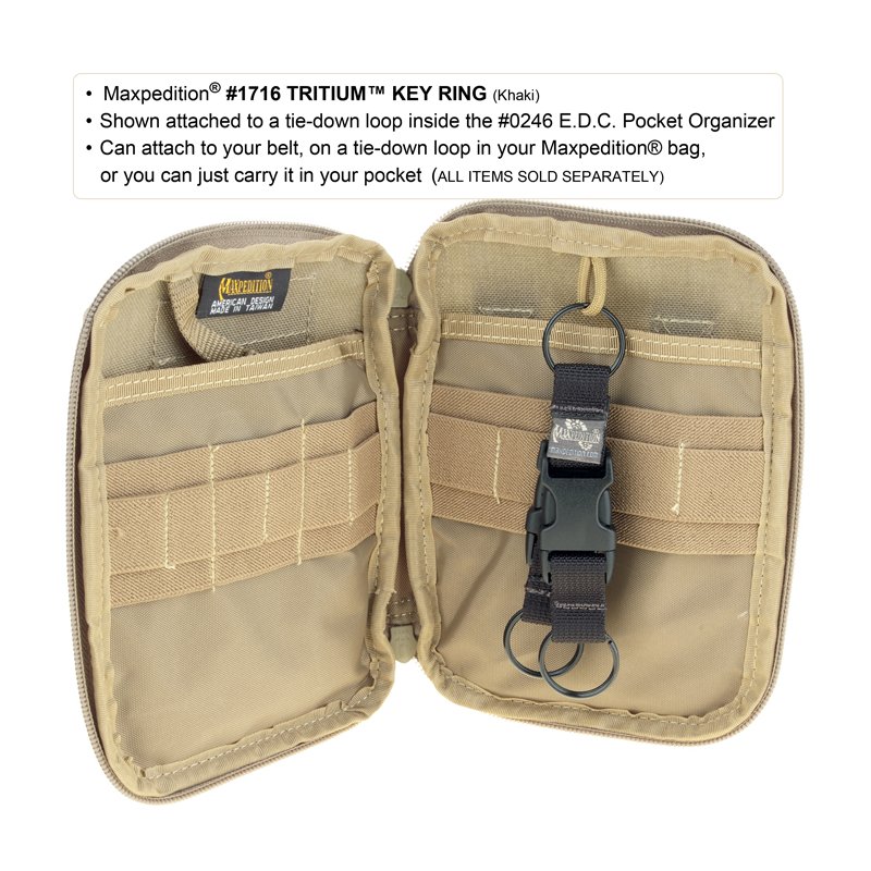 MAXPEDITION TRITIUM KEY RING - BLACK