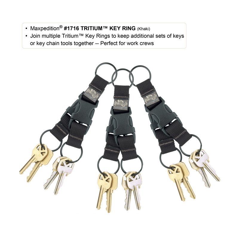 MAXPEDITION TRITIUM KEY RING - KHAKI