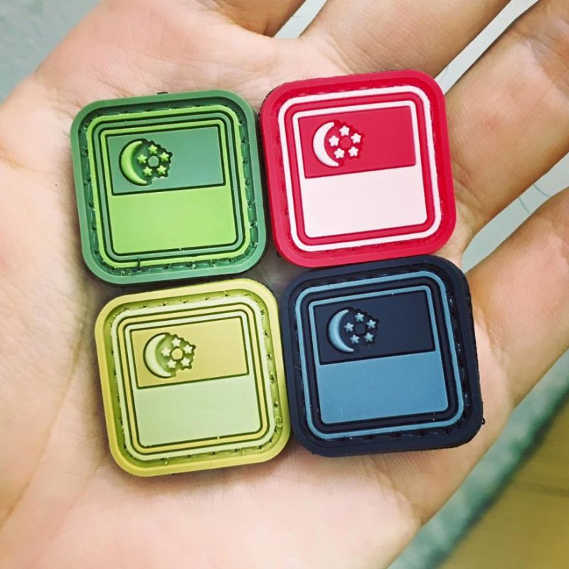 MINI PVC SINGAPORE FLAG - OLIVE GREEN - Hock Gift Shop | Army Online Store in Singapore