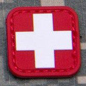 MSM MEDIC SQUARE 2 INCH PVC - RED/WHITE - Hock Gift Shop | Army Online Store in Singapore
